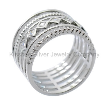 Joyería de plata 925 joyas de moda, incrustaciones de anillo (kr3099)